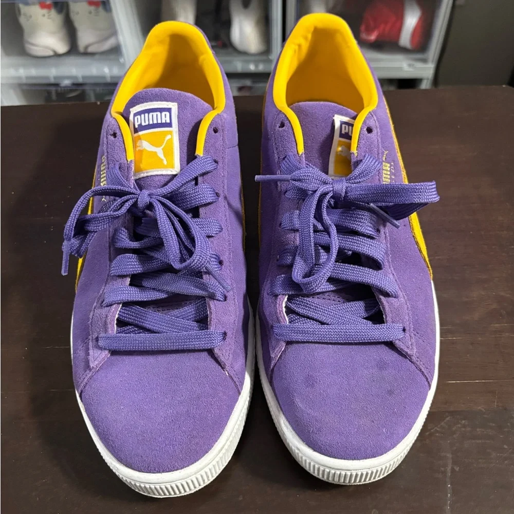 Puma suede, size 11, lakers colorway, no box - Picture 2 of 7